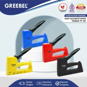 GREEBEL STAPLER TEMBAK / GUN TACKER (TP-8H) GUNTACKER STEPLER STAPLES TEMBAK