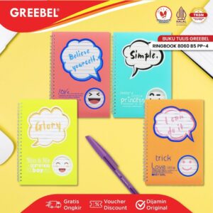 GREEBEL RINGBOOK 8060 B5 PP-4 / AGENDA PLANNER LUCU UNIK / BUKU CATATAN SPIRAL RINGBOOK ISI 60 HALAMAN