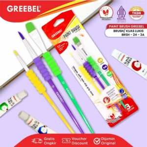 GREEBEL KUAS LUKIS BRUSH PAINT SET / BRSH-24-3A