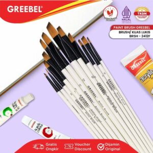 GREEBEL KUAS LUKIS BRUSH PAINT SET / KUAS MELUKIS (2412F)
