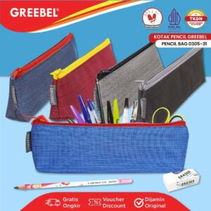 GREEBEL TEMPAT PENSIL (PENCIL BAG 0305-31) / KOTAK PENSIL / PENCIL CASE / PENSIL BAG