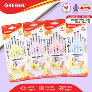 GREEBEL KUAS LUKIS BRUSH PAINT SET / BRSH-P24-6Z