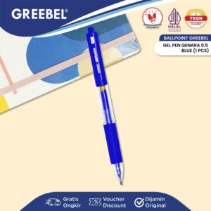 GREEBEL PULPEN GEL / GEL PEN GEL PEN GP-508 GENARA 0.5 BIRU (1PCS) / BALLPOINT BOLPEN BOLPOIN PENA GEL