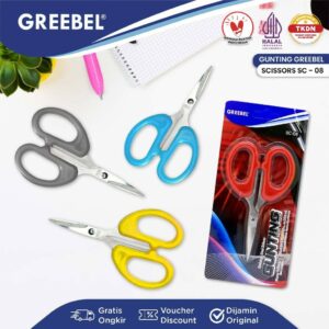 GREEBEL GUNTING SCISSOR STAINLESS (SC-08) / GUNTING KAIN GUNTING KODOK ANTI KARAT NYAMAN DIGUNAKAN
