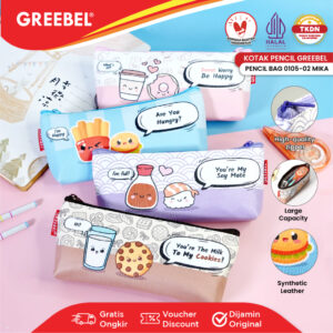 GREEBEL KOTAK PENSIL LUCU / TEMPAT PENSIL 0105-02 MIKA / PENCIL CASE / PENCIL BAG ANAK SEKOLAH