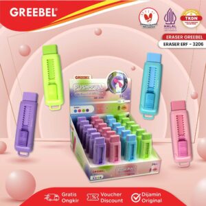 GREEBEL ERASER MECHANICAL / HAPUSAN MEKANIK ANAK ANAK ERF-3206 (1PCS) / PENGHAPUS ANAK SEKOLAH LUCU