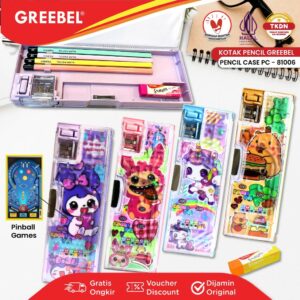 GREEBEL KOTAK PENSIL MULTIFUNGSI PERMAINAN PINBALL / TEMPAT PENSIL SERUTAN LUCU (81006) / PENCIL CASE / PENSIL BAG ANAK MAINAN 3D SEKOLAH