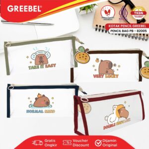 GREEBEL TEMPAT PENSIL TRIGONAL CAPYBARA / KOTAK PENSIL ( PB 82005) / PENCIL CASE / PENSIL BAG