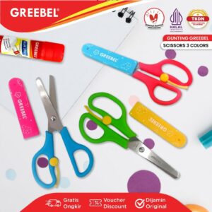 GREEBEL GUNTING SCISSOR MINI FOR KIDS (SCISSOR 3 COLOURS) ANTI KARAT NYAMAN DIGUNAKAN