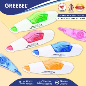 GREEBEL CORRECTION TAPE GCT-602 (1PCS) TIP EX KERTAS ROLL PITA KOREKSI PULPEN