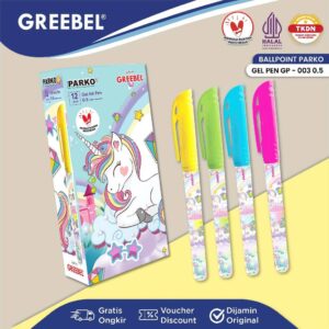PARKO Pulpen Karakter Lucu Ballpen / Parko GP-003 Tinta Hitam 0.5 / Ballpoint Bolpoint