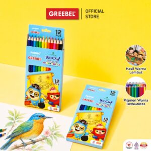 PARKO PENSIL WARNA 12 WARNA / WOODLESS COLOUR (12 PKW-907) / COLORED PENCIL / WARNA LEBIH NYATA