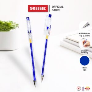 GREEBEL PULPEN GEL / GEL PEN GP-506 HI-TECH BIRU 0.3 (1PCS)-BALLPEN GEL BALLPOINT BOLPEN BOLPOIN PENA GEL