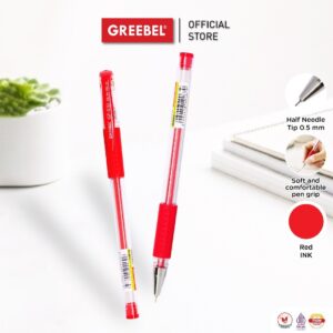 GREEBEL PULPEN GEL / GEL PEN PEN GEL GP-510 PRIMARY 0.5 MERAH (1PCS) / BALLPEN GEL BALLPOINT BOLPEN BOLPOIN PENA GEL