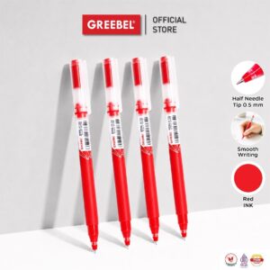 GREEBEL PULPEN GEL / GEL PEN RIVAL GP-502 0.5 TINTA MERAH (1PCS) / BALLPEN GEL BALLPOINT BOLPEN BOLPOIN PENA GEL