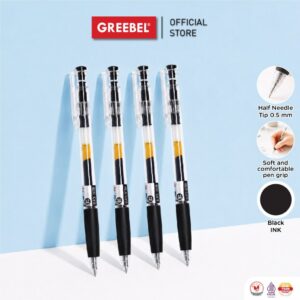 GREEBEL PULPEN GEL / GEL PEN VIERO GP-504 0.5 HITAM (1PCS) / BALLPEN GEL BALLPOINT BOLPEN BOLPOIN PENA GEL