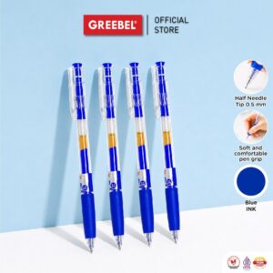 Bolpen Pulpen Gel Greebel / Viero GP-504 0.5 Tinta Biru (1PCS) Ballpen Ballpoint Pena Gel