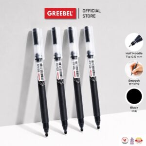 GREEBEL PULPEN GEL / GEL PEN GP-502 RIVAL 0.5 HITAM (1PCS) / BALLPEN GEL BALLPOINT BOLPEN BOLPOIN PENA GEL