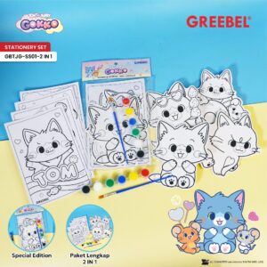 Greebel 2in1 Stationery Set Tom & Jerry (SS01-2in1 Paint) Hampers Kado Hadiah Ulang Tahun Anak