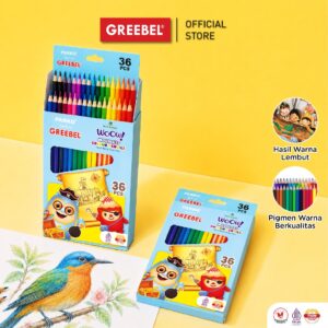 PARKO PENSIL WARNA 36 WARNA / WOODLESS COLOUR 36 WARNA (36 PKW-909) / COLORED PENCIL / WARNA LEBIH NYATA