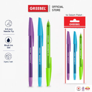 GREEBEL PULPEN BALLPOINT / CLASSMATE 0.5 HITAM (3PCS/SET) / PULPEN GREEBEL / PENA / BALLPEN