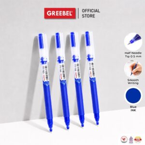 GREEBEL PULPEN GEL / GEL PEN RIVAL GP-502 0.5 TINTA BIRU (1PCS) / BALLPEN GEL BALLPOINT BOLPEN BOLPOIN PENA GEL
