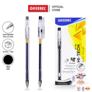GREEBEL PULPEN GEL / GEL PEN GP-506 HI-TECH 0.3 (12PCS/SET) BALLPEN GEL BALLPOINT BOLPEN BOLPOIN PENA GEL