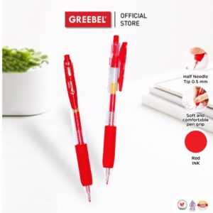 GREEBEL PULPEN GEL / GEL PEN GP-509 ZIRCON MERAH 0.5 (1PCS) / BALLPEN GEL BALLPOINT BOLPEN BOLPOIN PENA GEL