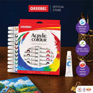 GREEBEL CAT LUKIS AKRILIK SET 24 WARNA / CAT ACRYLIC SET (24X10ML)