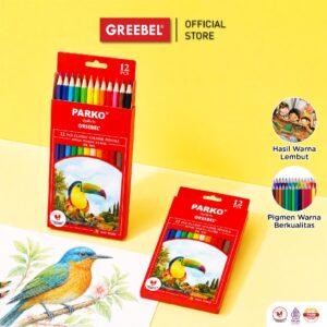 PARKO PENSIL WARNA 12 WARNA / CLASSIC COLOR PENCIL 12C (903E) / COLORED PENCIL / WARNA LEBIH NYATA