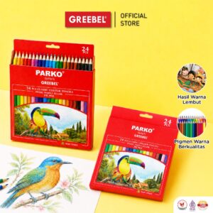 PARKO PENSIL WARNA ISI 24 WARNA / CLASSIC COLOR PENCIL 24C (904E) WARNA LEBIH NYATA