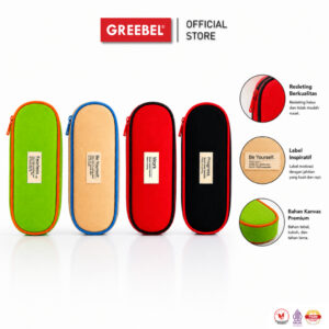 GREEBEL KOTAK PENSIL LUCU / TEMPAT PENSIL (0323-24) / PENCIL CASE / PENSIL BAG ANAK SEKOLAH