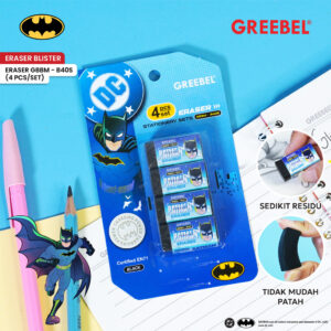 [ 1 SET ISI 4 ] Eraser Penghapus Greebel SET Batman GBBM-B40S (4PCS/SET)