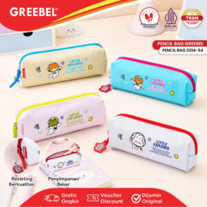 GREEBEL Pencil Case Tempat Pensil Karakter Little Explorer (1PCS) | Kotak Pensil Pencil Bag 0314-54