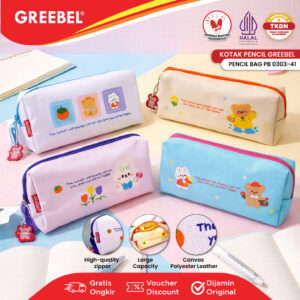 GREEBEL Pencil Bag Tempat Pensil Segitiga Pouch 0303-41 Kapasitas Besar (1PCS)